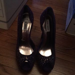 Gorgeous blue open toe stilletos